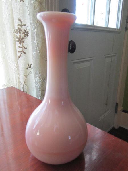 Peach Colored Slag - Blown Art Glass Bud Vase