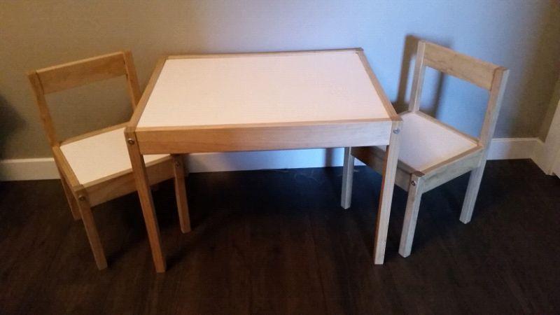 Children table and 2 chairs