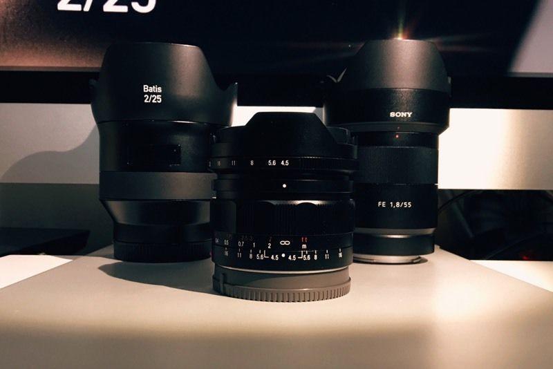 Sony camera lenses: zeiss 25mm/voigtlander 15mm/zeiss 55mm