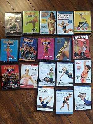 Scott Pilates, Turbo jam and other workout DVDs