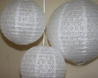 lace paper lanterns for weeding or home deco