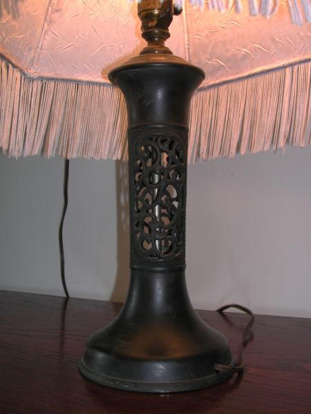 Vintage Very Unique Bronze Table Lamp