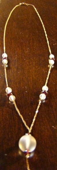 Beautiful Crystal and Garnet Necklace