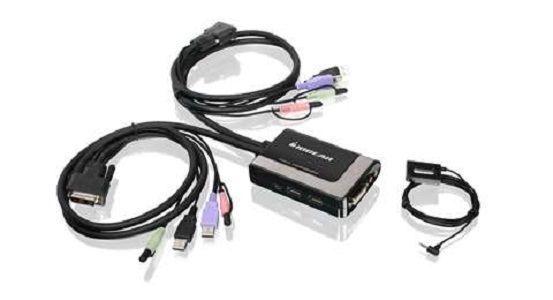 IOGear 2 Port USB DVI KVM Switch with Audio and Microphone
