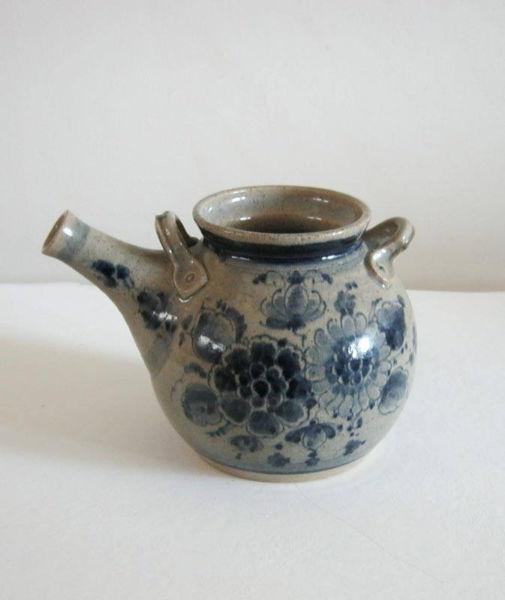 Japanese Style Stoneware Teapot w/ Pig Snout Spout Made in B.C