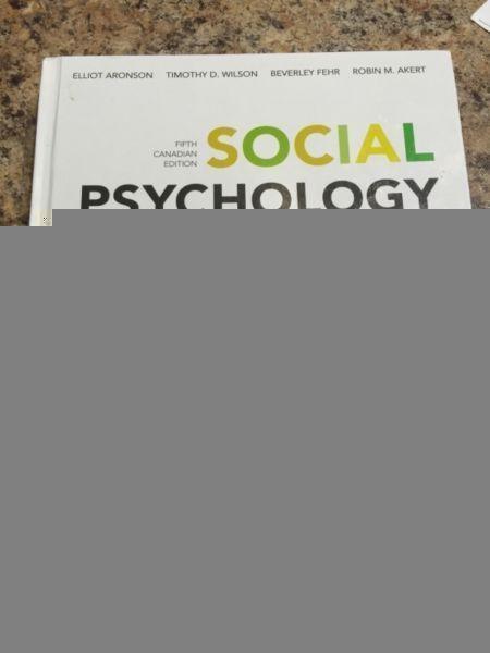 Social Psychology Fifth Canadian Edition