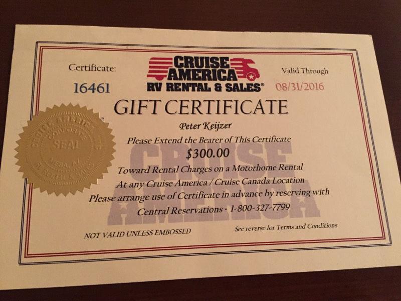 Cruise Canada / America 300$ voucher
