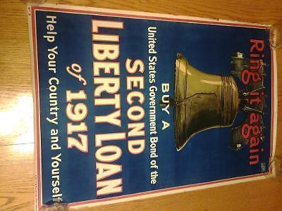 For Sale 1917 Liberty Bell Ring it again Loan Poster