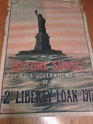 For Sale Vintage Liberty Loan Poster Before Sunset