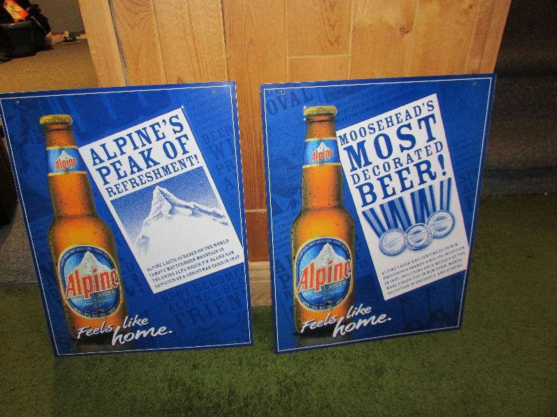 Metal Alpine Beer Signs