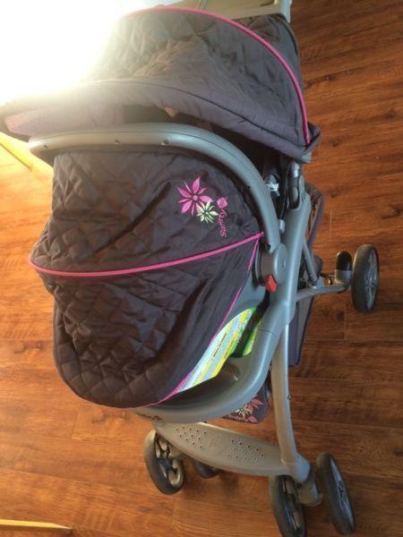 Pink Safety First Stroller and Car Seat