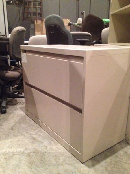Steelcase / Global beige 2 drawer lateral file cabinet (8 only)