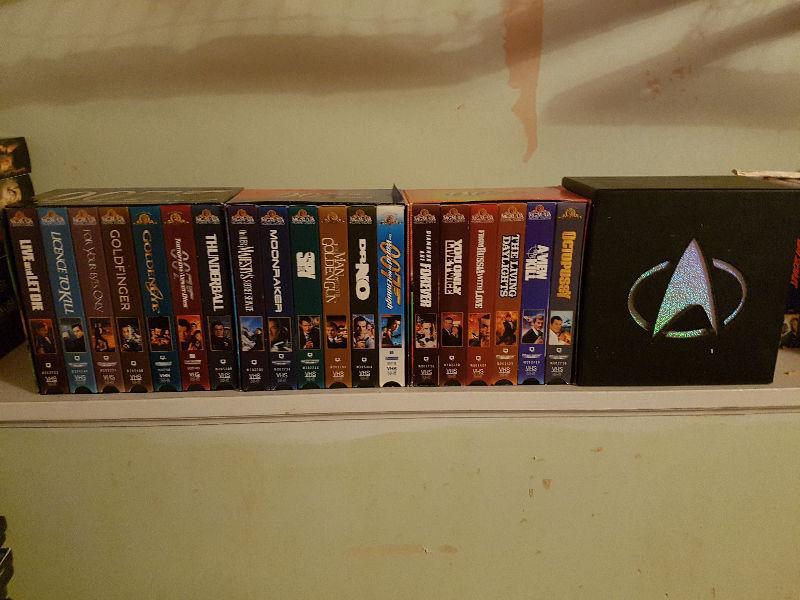 James Bond & Star Trek VHS Boxed Sets