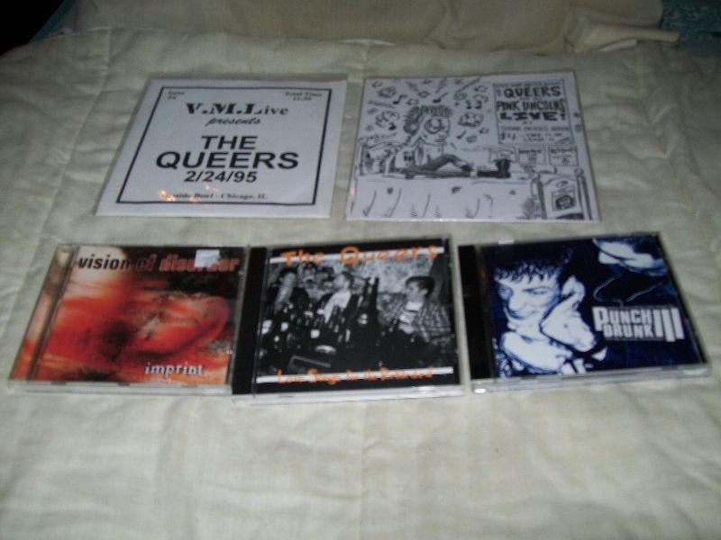 2 RECORD & 3 CD LOT THE QUEERS RAMONES BLACK FLAG LOOK CHEAP