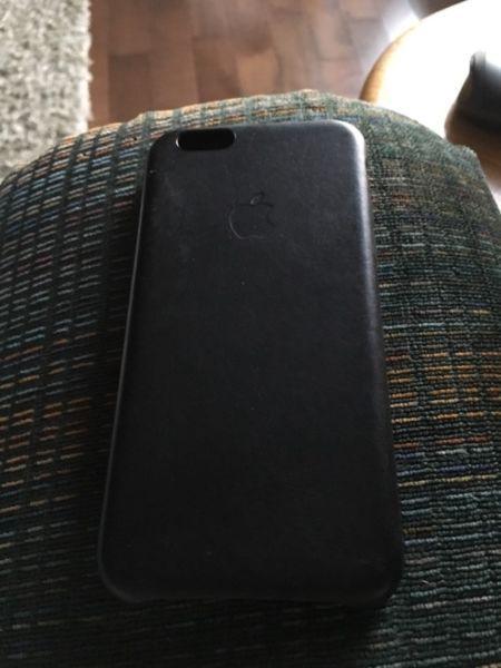 Black OEM Apple iPhone 6 or 6S leather case