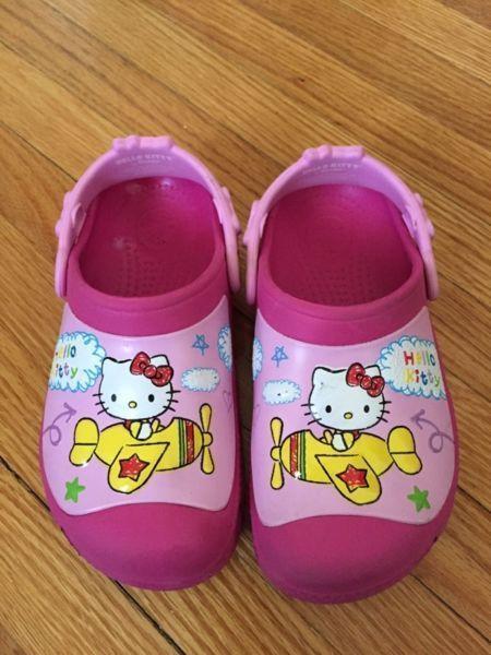 Brand new condition Hello Kitty Crocs size 12/13