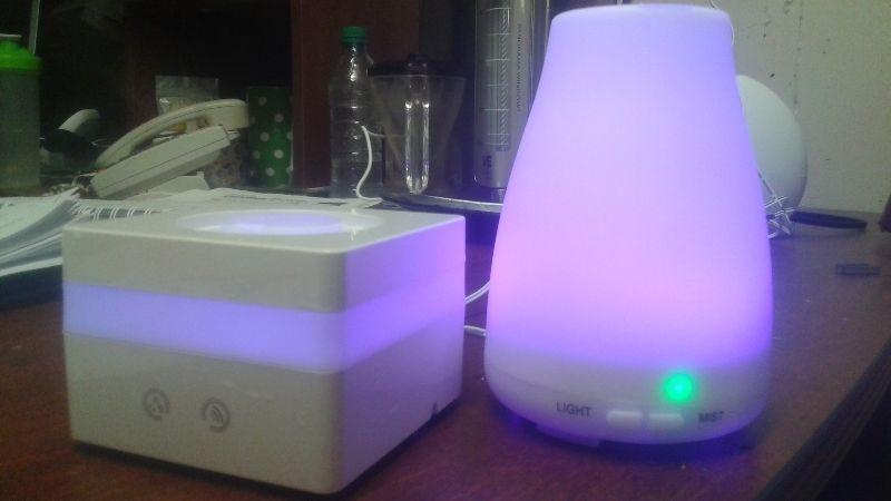 TWO B.N SEALED ESSENTIAL OIL DIFFUSERS . Amazing 7 color chang