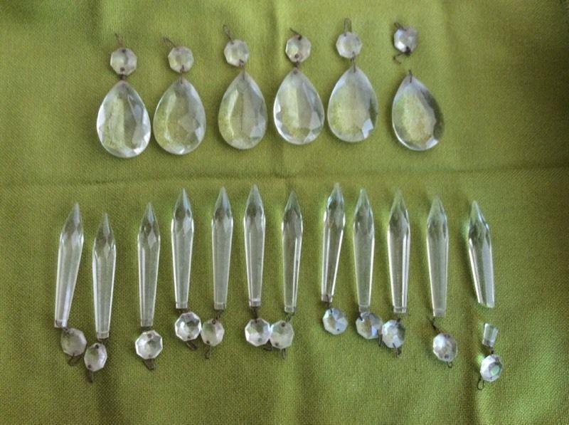 Lot of chandelier crystals