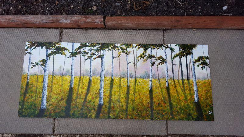 Acrylic painting on birch panel