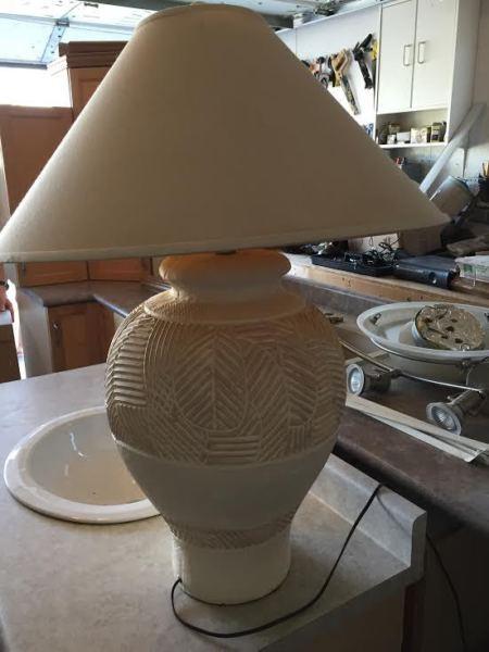 Large Cream Table Lamp - Great Condition