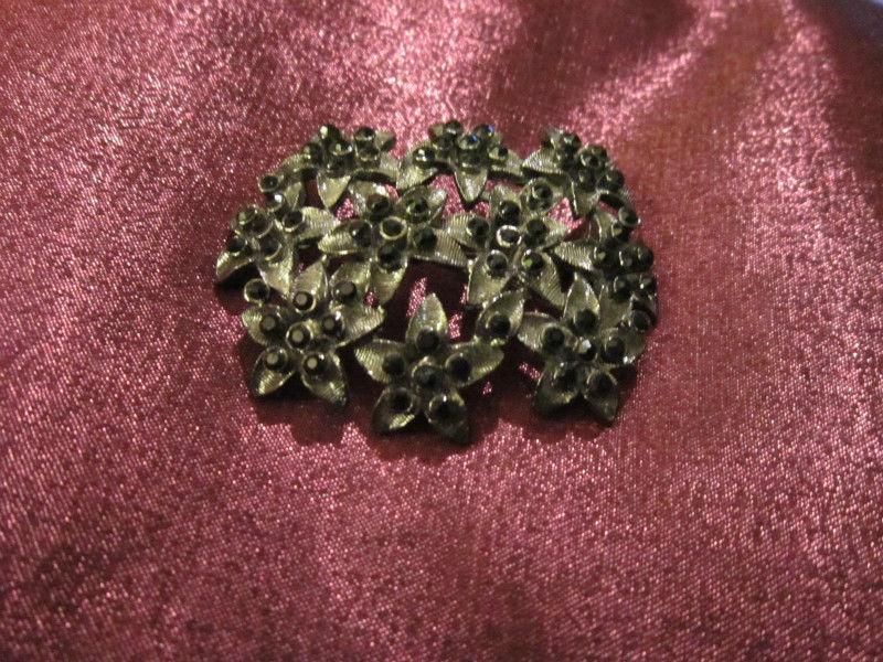 Lovely Brooch with Black Stones