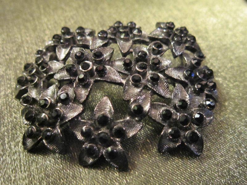 Lovely Brooch with Black Stones
