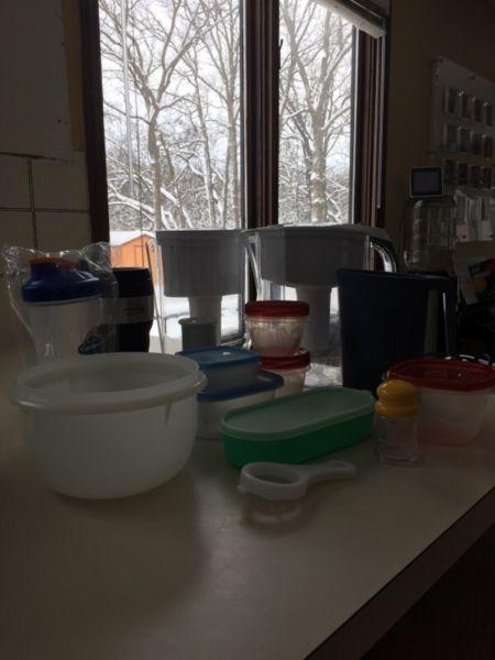 Kitchen storage containers & Brita water / juice jugs