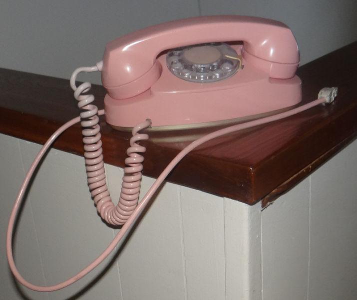 Vintage Pink Princess Rotary Telephone
