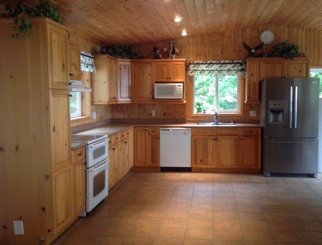 Pine Kitchen cabinets and counters