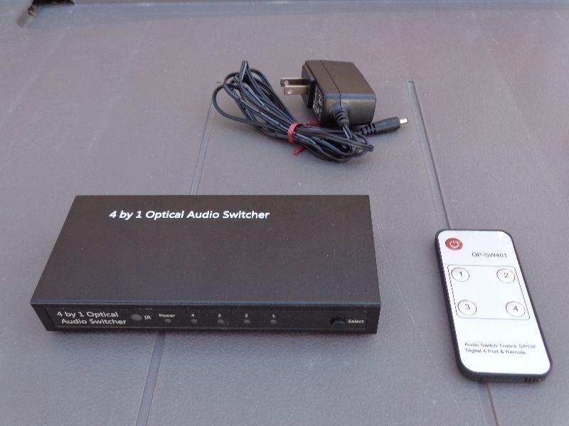 OPTICAL 4 BY 1 OPTICAL AUDIO SWITCHER