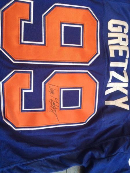 Signed Gretzky & Lemieux Jerseys