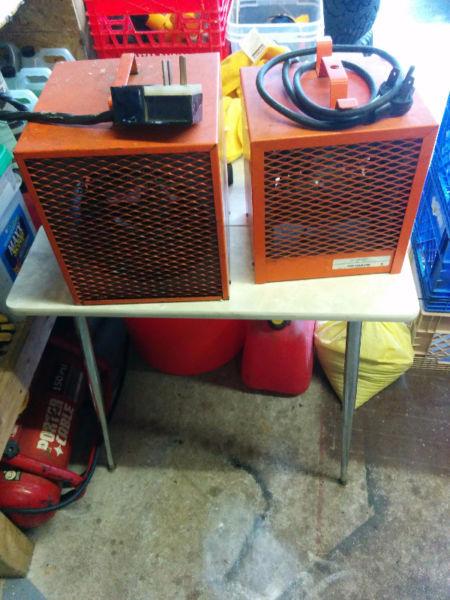 2 industrial electrical unit heaters