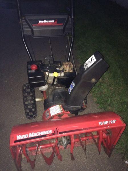 10/29 snowblower with electric start will take your broken