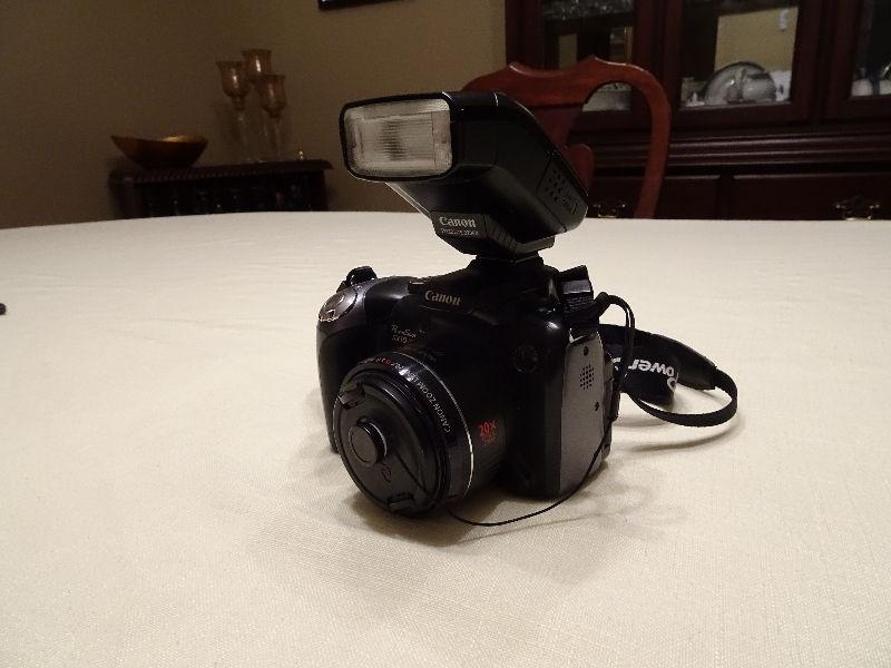 Canon digital camera and flash