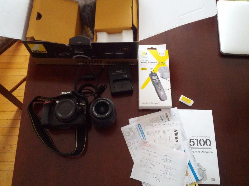 Nikon D5100 18-55 VR KIT and a few extras