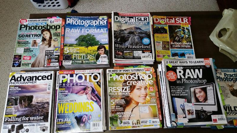 Photography & Photoshop magazines/books for sale - cheap + good!
