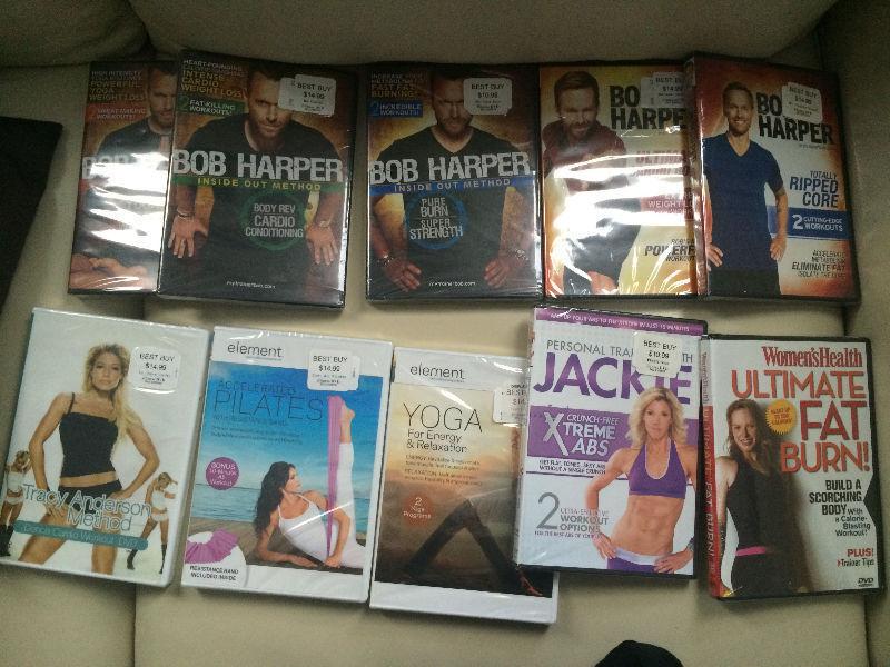 EXERCISE DVDs including Bob Harper series