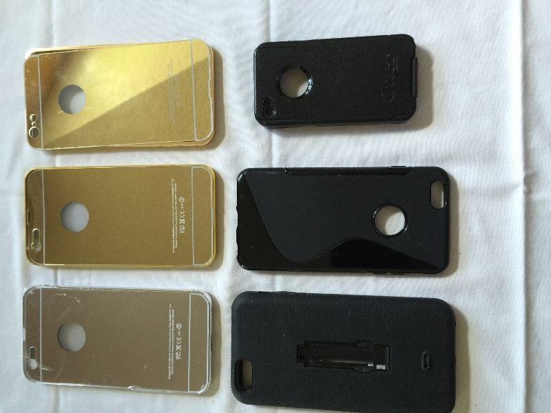 BRAND NEW iphone 6 ( 5 CASES - GOLD, BLACK,SILVER)