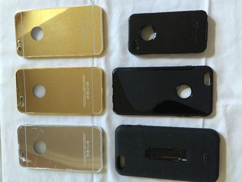 BRAND NEW iphone 6 ( 5 CASES - GOLD, BLACK,SILVER)