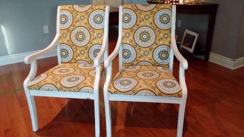 Yellow and Grey Refurbished Chairs