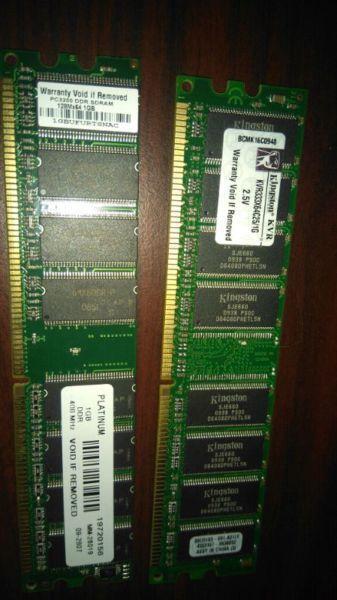 Ddr 400 1gb sticks wow!