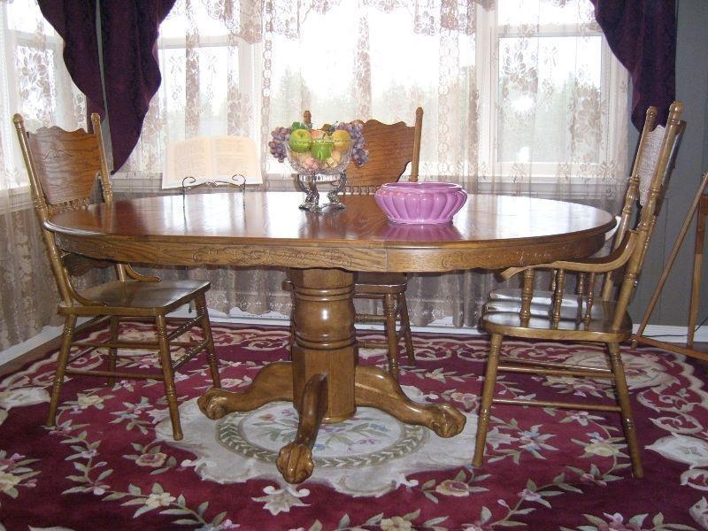 antique oak table set