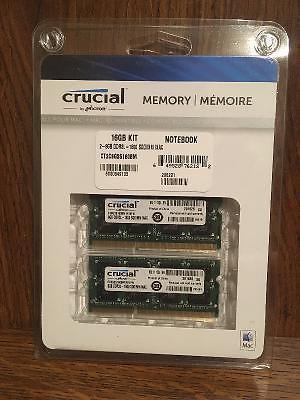 Crucial 16GB Memory Kit for Mac (8GBx2) - UNOPENED