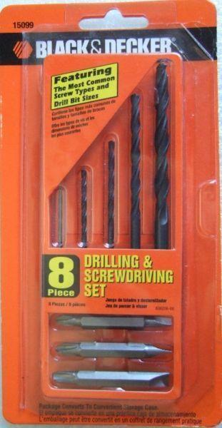 Black & Decker 8 pcs Drilling & Screwdriving Set (NEW)