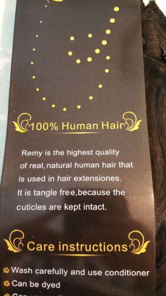 Black 100% real human hair extensions