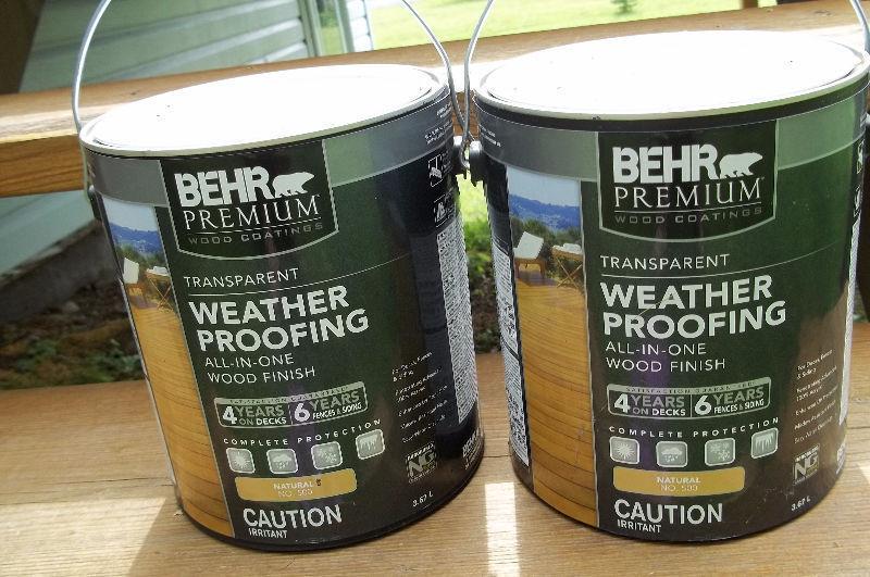 2 Cans of Behr Premium Semi Transparent Stain