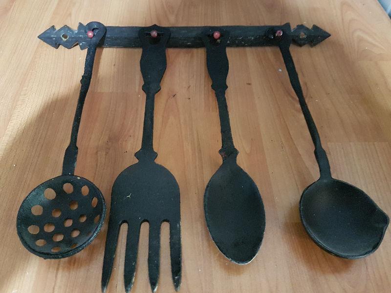 Decorative Wall Hung Cast Iron Cooking Tools