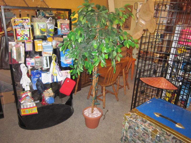 Tall Artificial Tree With Decorative Pebbles