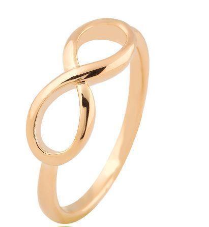 New Design Fashion Plating 18K Gold Cross infinity Ring