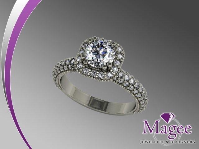 Custom Made Diamond Engagement Ring